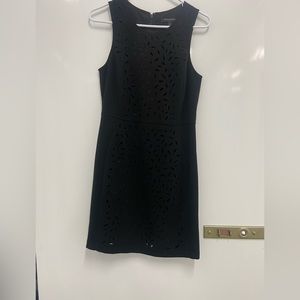 Banana Republic Factory Black Eyelet pattern dress